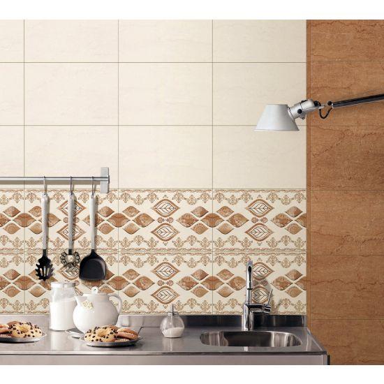 Odh Emilia Hl Wall Tiles, Brown And White Patterned Floor Tiles