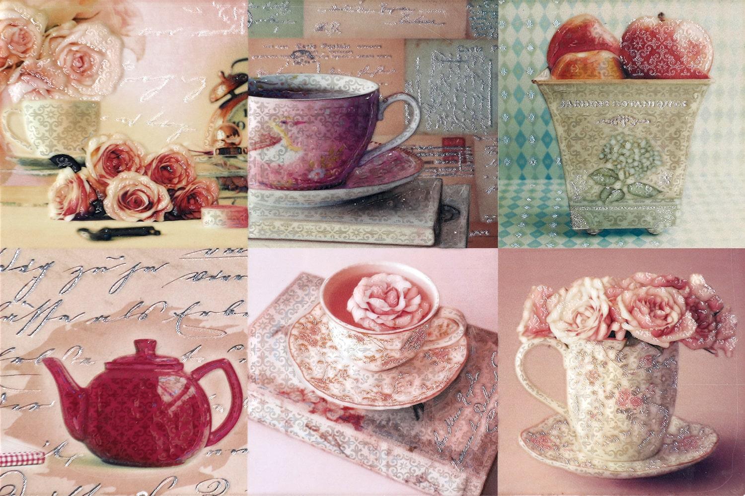 Buy OTF Vintage Tea Cup Wall Tiles Online | Orientbell Tiles