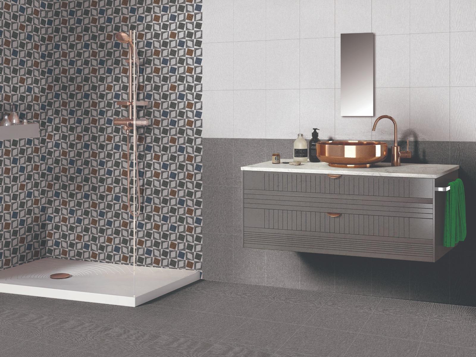 HWG Khadi Gris DK Bathroom Tiles