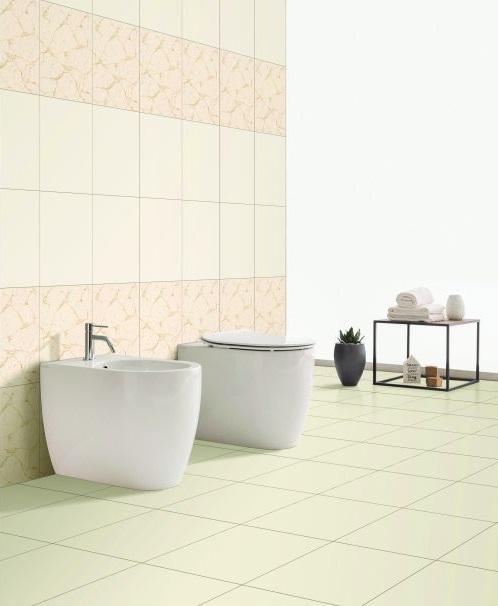 Plain Ivory Loreno Gold Bathroom Tiles