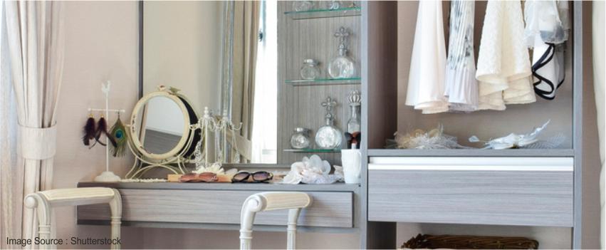 Wardrobe With An Attached Dressing Table