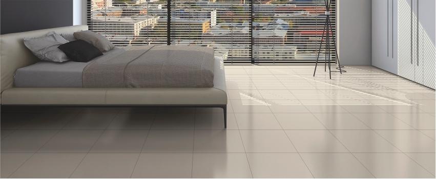 Floor tiles in bedroom